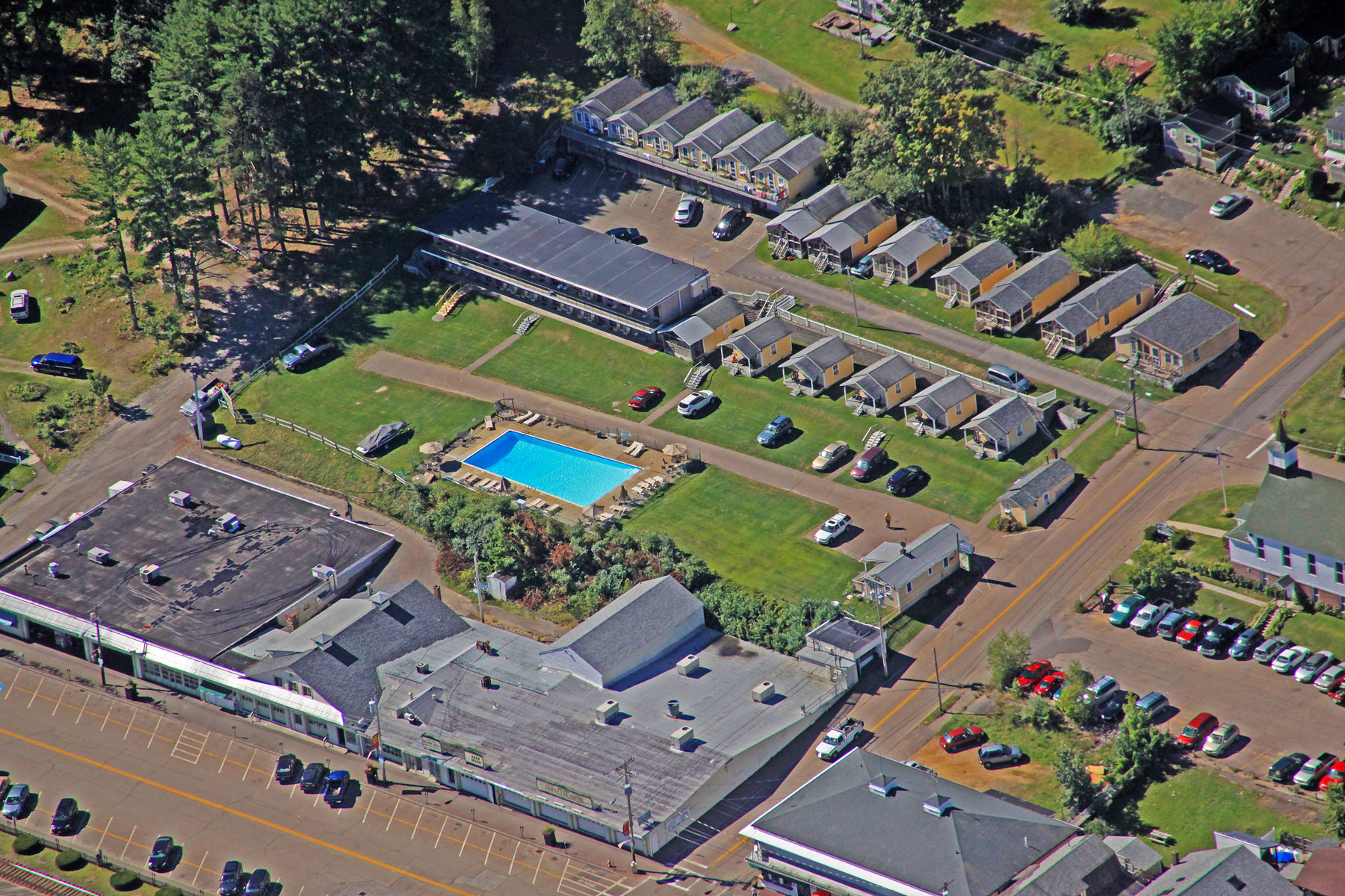 Aerial Photo of the Grounds of the Half Moon Motel & Cottages